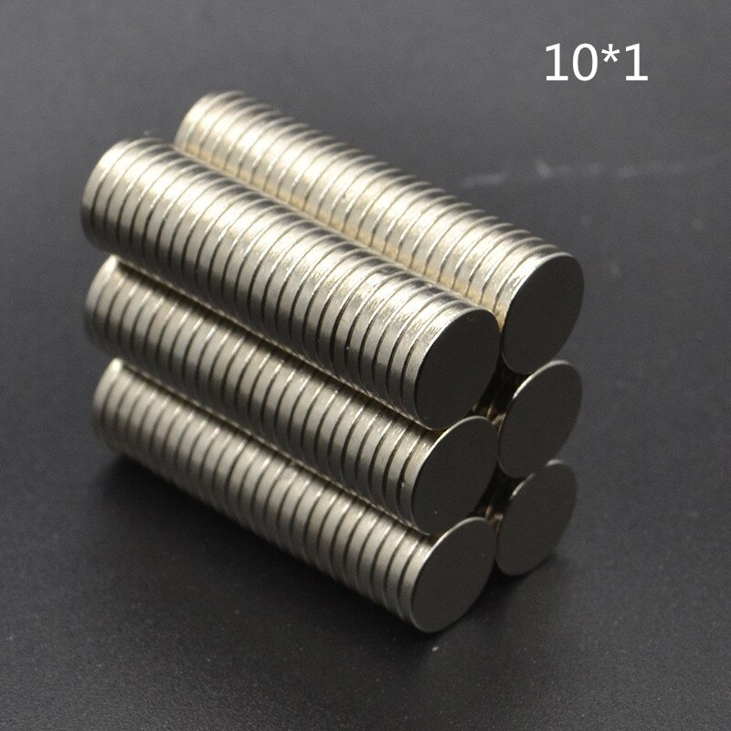 20 Stks/partij 10*1Mm 10*2Mm 10*3Mm 10*4Mm 10*5Mm N52 Diameter Neodymium Kleine Ronde Magneten Sterke Ndfeb Permanente Magneten