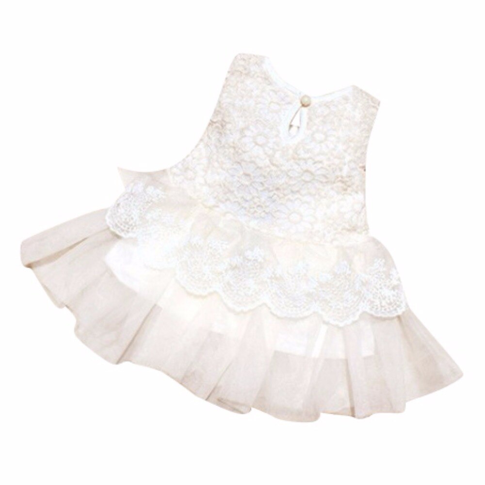 Baby Girl Lace Dress Kids Bow Cotton Ball Gown Princess Dressess for Girls Summer Children Birthday Party Clothing