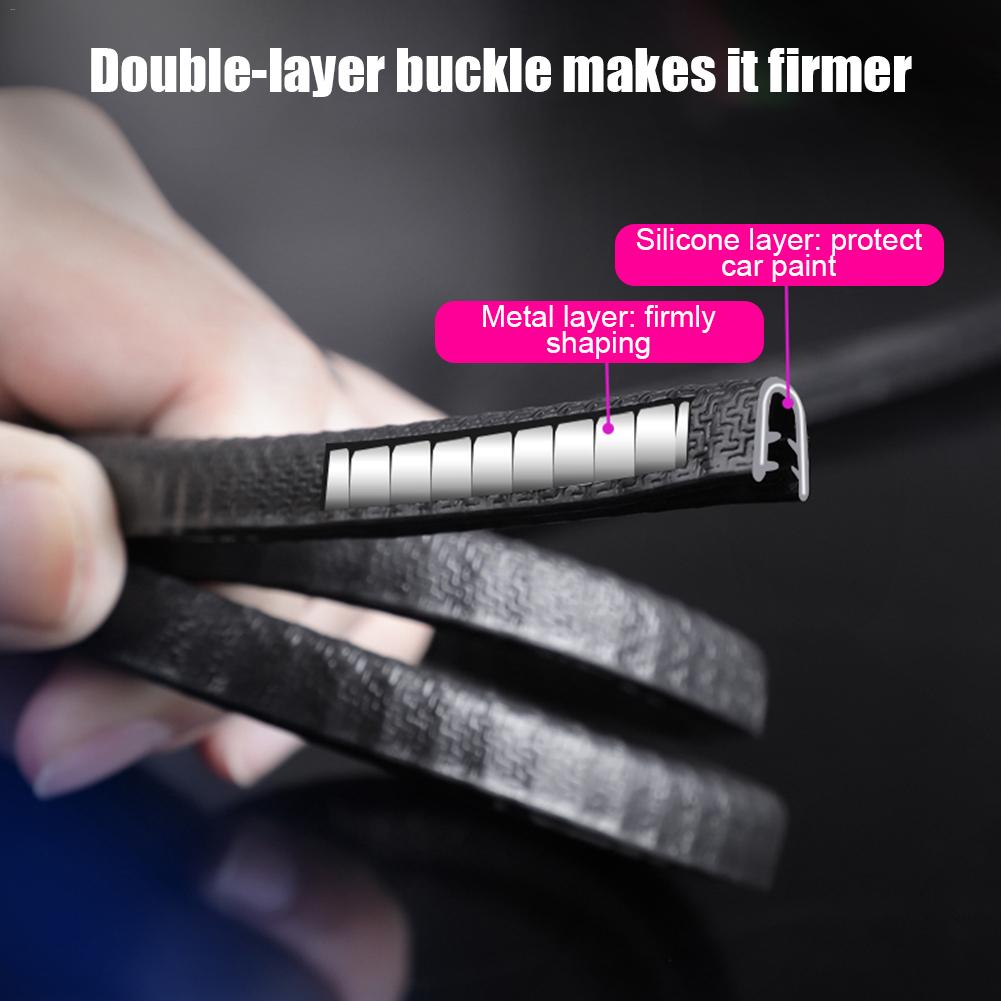 5M Auto Deur Bescherming Strips Ingebouwde Stalen Schijf Auto Anti Collision Strip Auto Deur Edge Scratch Protector Bumper Afdichting guard