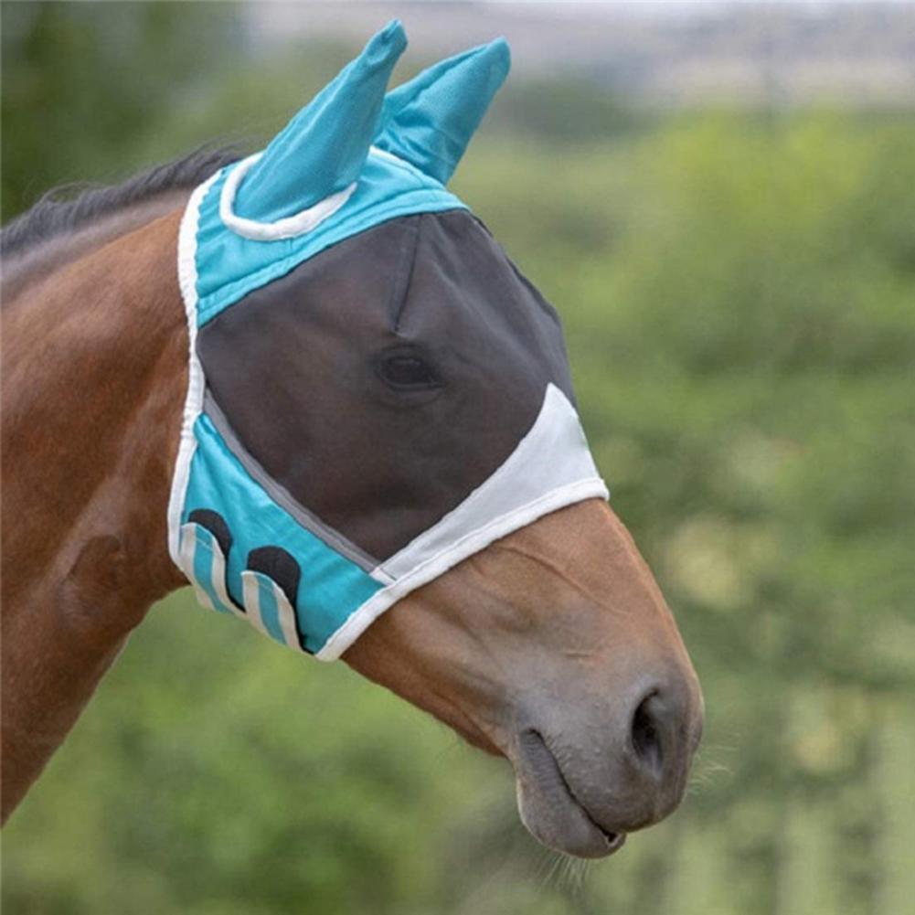Fly Face Cover Breathable Horse Cover Anti-mosquito Horse Fly Cover Stretchy Comfortable Horse Animal Face Cover for Livestock