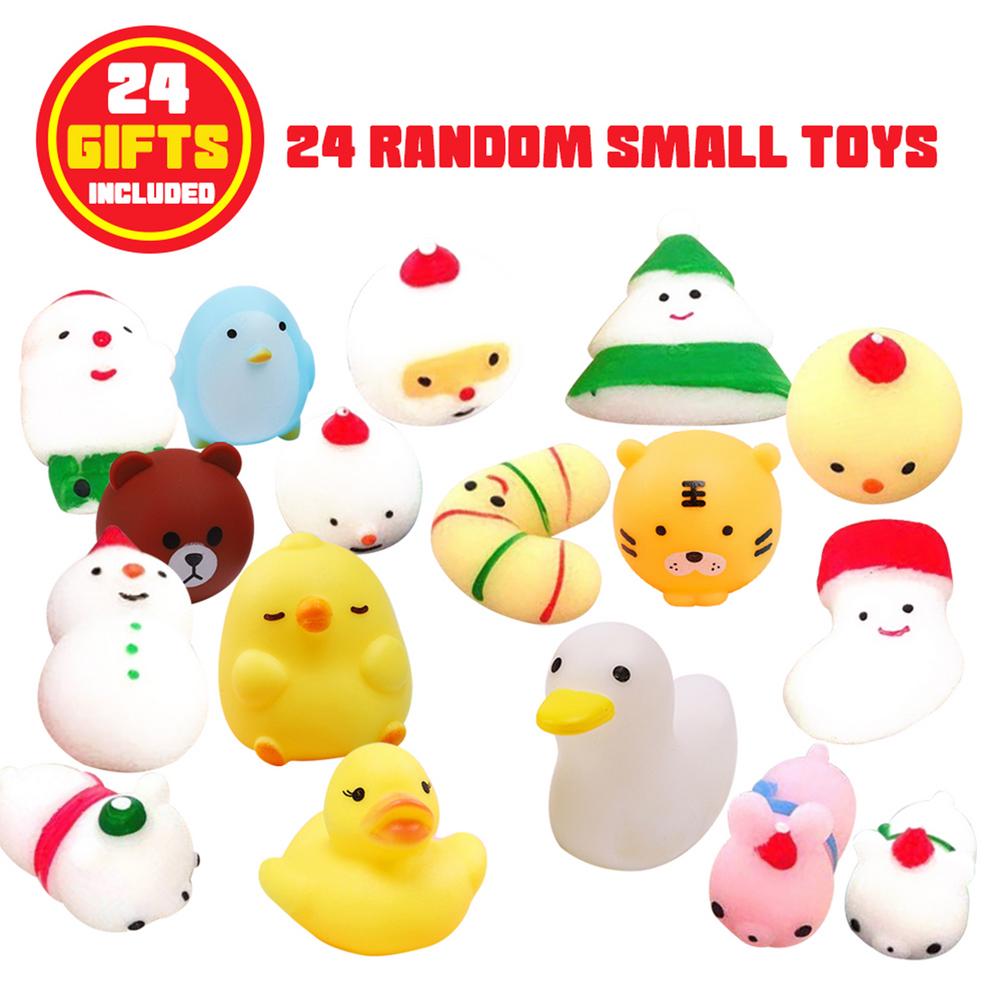 Christmas Advent Countdown Calendar 24PCS Squeeze Toy Kawaii Animals Squishy Mochi Rising Stress Fidgets Toys Xmas