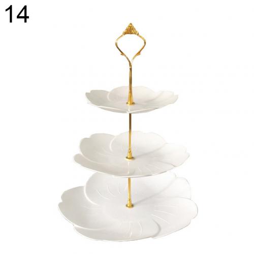 2/3 våningar frukt tårtfat hållare stå hem festival födelsedagsfest afternoon tea porslin dessert förvaringsställ för grönsaker: 14