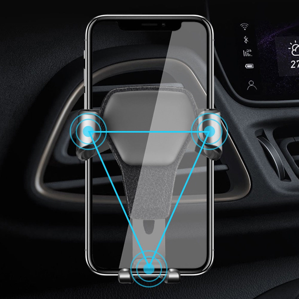 Dermatoglyph gravity bilholder til telefon i bilen luftventil clip mount ingen magnetisk mobiltelefon cell stand support