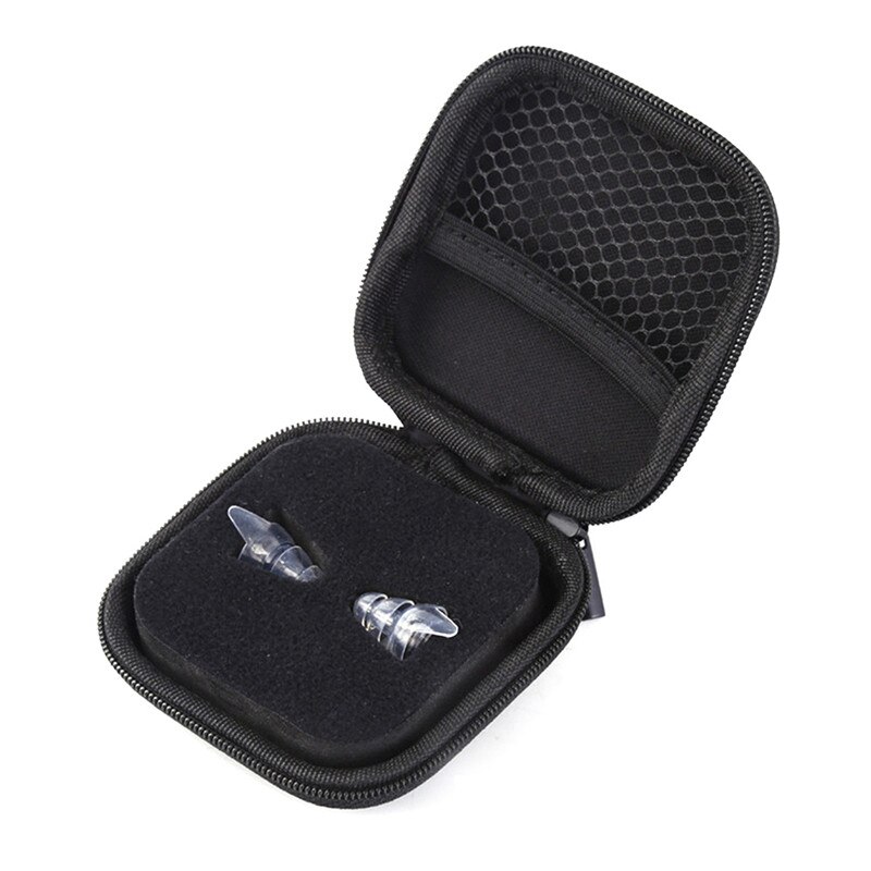 Tapones para los oídos reutilizables DJ, barra para dormir, con cancelación de ruido, de silicona suave, con paquete de tapones para los oídos: Black