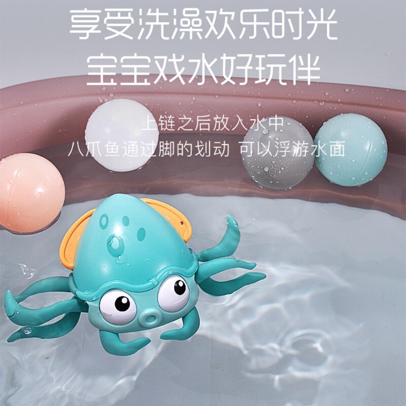 Bad Dusche Octopus Uhrwerk Spielzeug Baby Baden schwimm Spielzeug Seil Gezogen Krabbeln Krabben Auf Land Und Wasser Jungen Mädchen Kinder