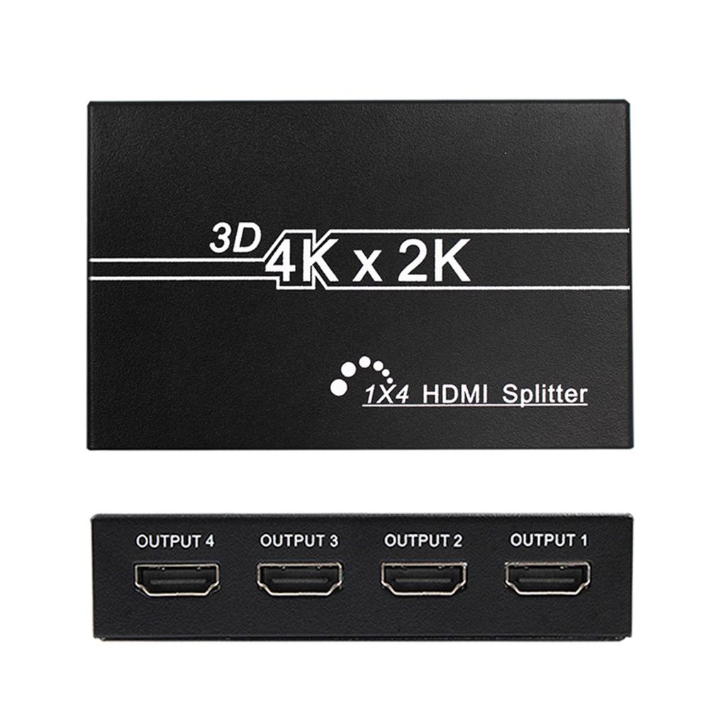 4k 2k 1 x 4 hdmi splitter fuld  hd 1080p video hdmi 1 in 4 out switch switcher display til smart tv monitor projektor mi box 3 ps4