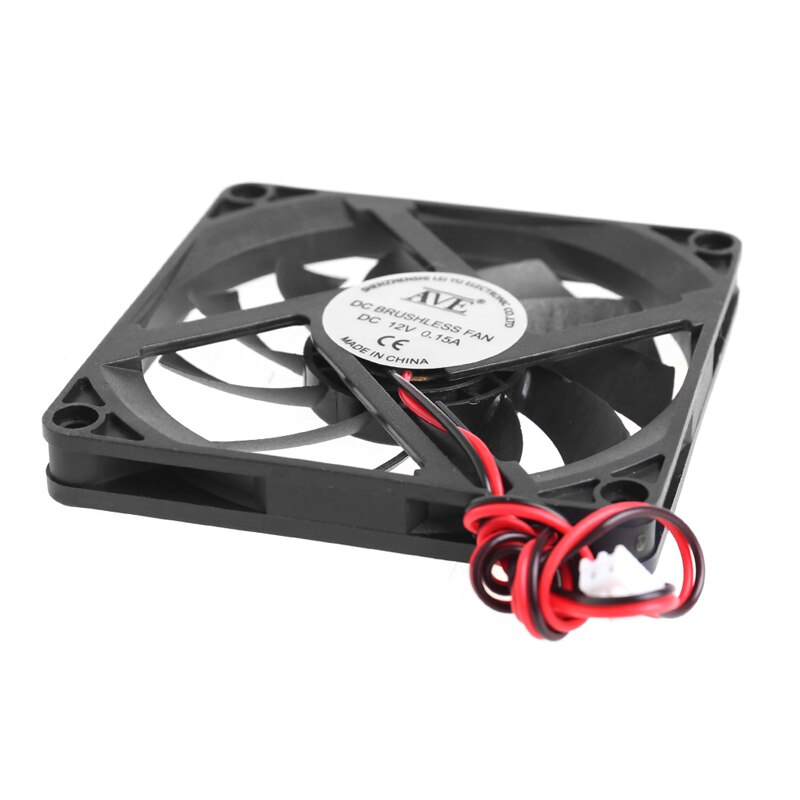 12V 2-Pin 80x80x10mm PC Computer CPU System Heatsink Brushless Cooling Fan 8010