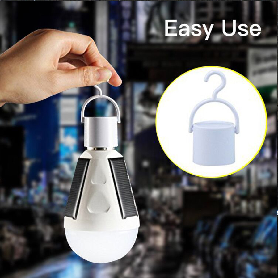 7W/12W LED Solar Power Bulb E27 Protable LED Solar Lights Rechargeable Lampada LED Waterproof Outdoor Camp Tent Garden Light
