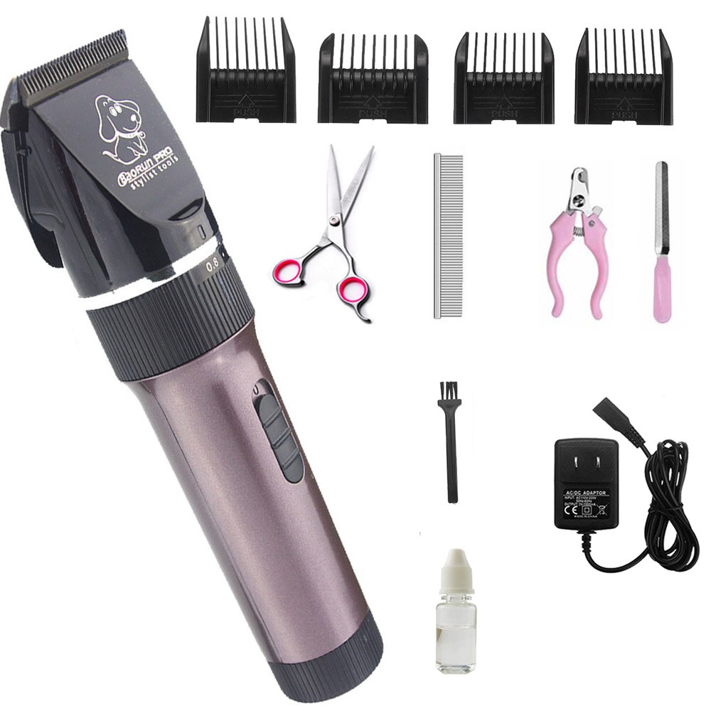 Pet Hair Trimmer Electric Rechargeable Cat Clipper Grooming Cutters Powerful Shaver Machine For Animal 110-240V