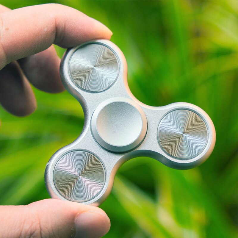 Aluminium Vingertop Gyro Rvs Vinger Gyro Magic Stress Roterende Fidget Spinner Kinetische Speelgoed Volwassen Speelgoed