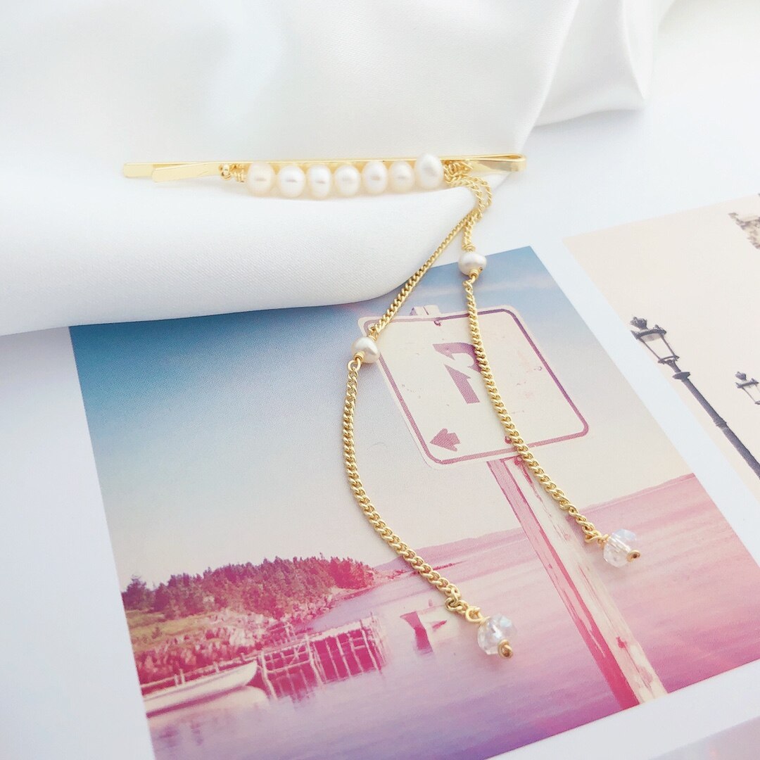 Daimi-perlenhaarnadel, feen-temperament, 14k vergoldete schmuckstücke für damen