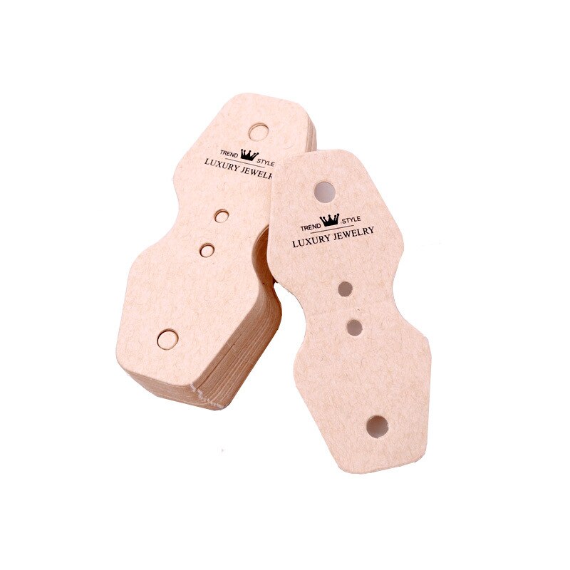 100 stuks papieren oorbellen kaarten sieraden displaystandaard broche haarspeld hoofdtooi armband ketting verpakking kaarten labels: 10(3.58cm)