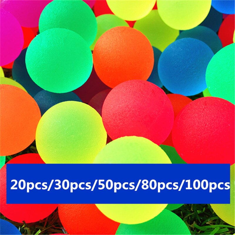 20 st /30 st /50 st /80 st /100 st rolig leksak 32mm studsande frostat färg boll hoppande boll barn gummi boll av hoppande leksak