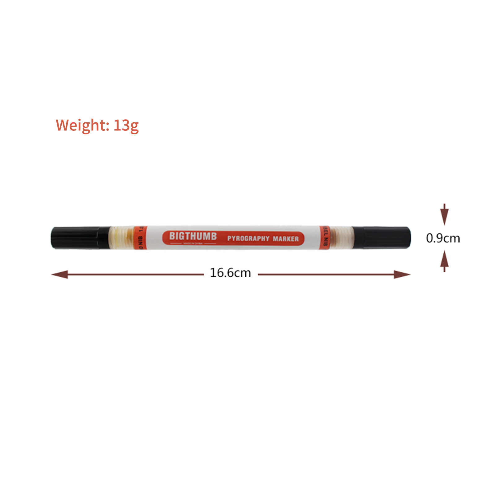 Wood Burning Pen Chemical Pyrography Marker Pen Safe Tool for DIY Projects Wood Painting Reversible Fine Tip Upgrade Version