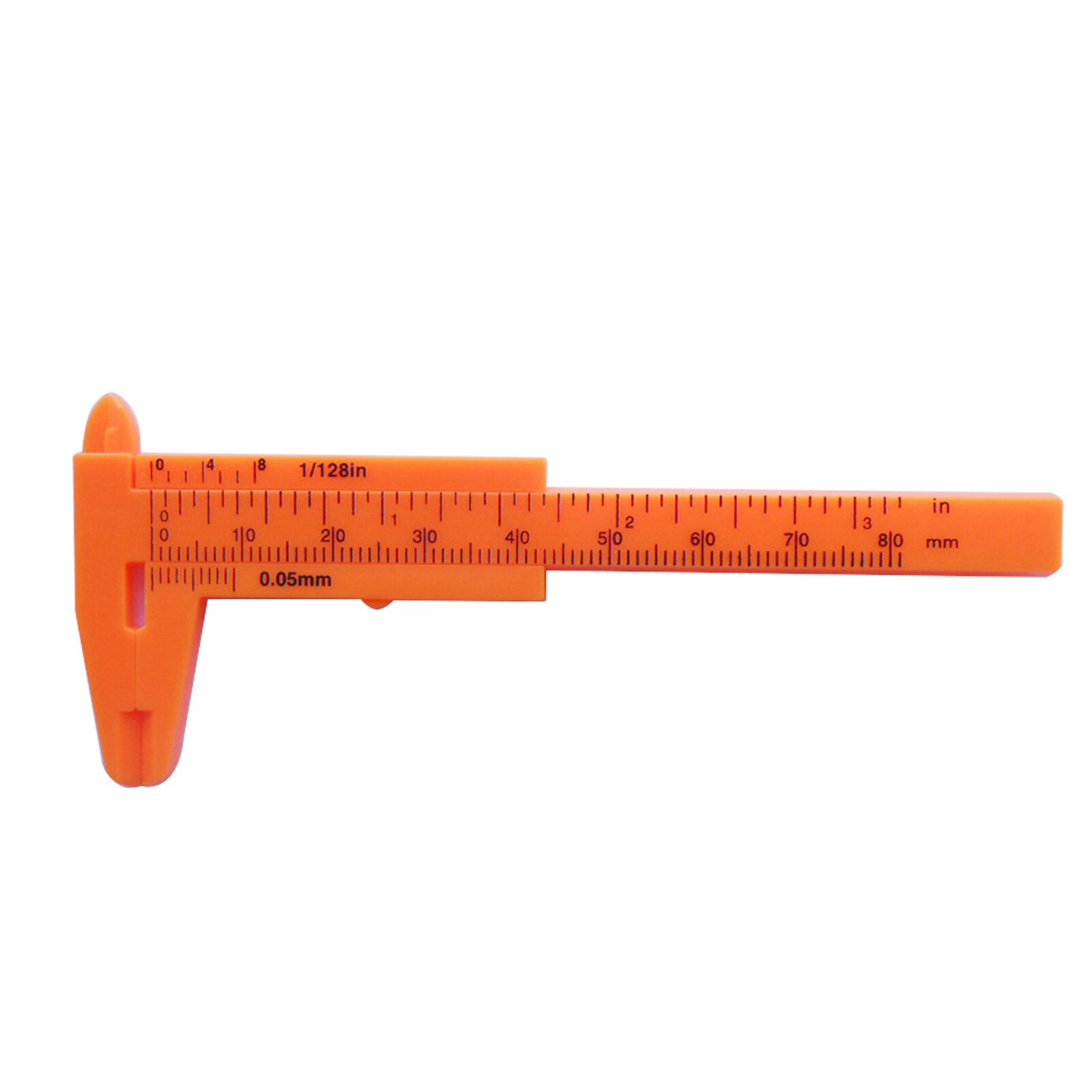 0-80MM Portable Mini Measuring Tool Home Gauge Vernier Caliper Double Scale Depth Ruler Carpentry Office Sliding Diameter: Orange