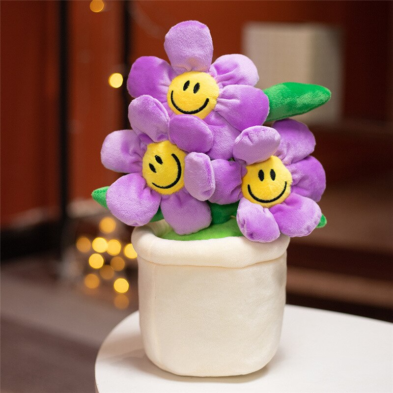 Jouet en peluche tournesol plante en pot succulente, décoration créative pour chambre à coucher, d&#39;ornement: 09