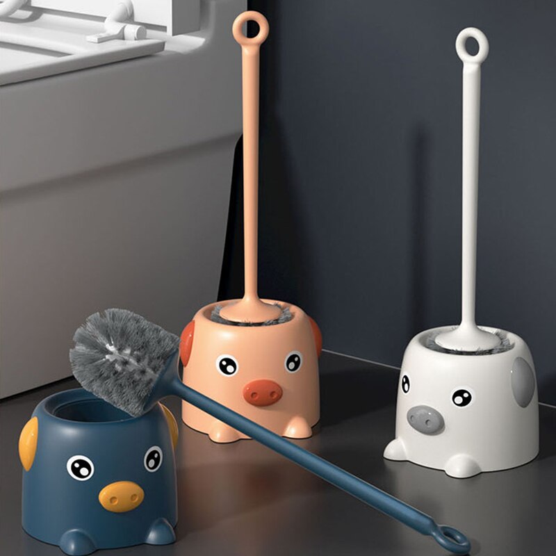 Thuis Toiletborstel Cleaner Kat Lange Handvat Platte Leuke Toiletborstel Kast Brosse Toilette Badkamer Accessoires
