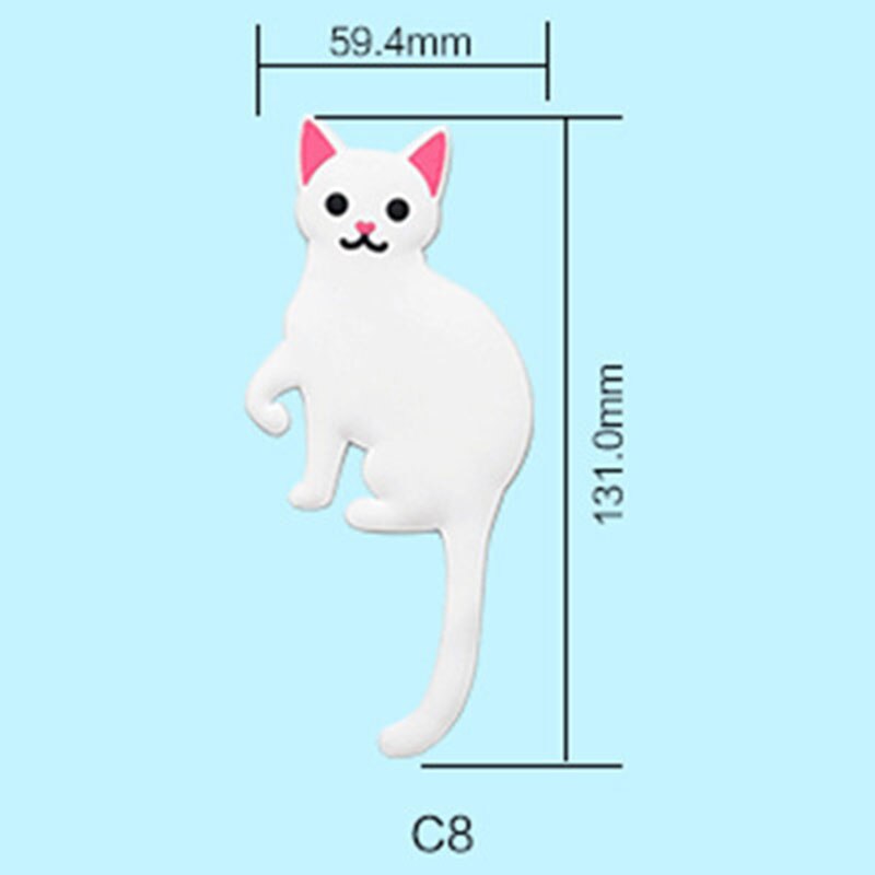 Multi-Purpose Hooks animal Fridge Hook Key Wall Crochet Holder adhesive refrigerator magnet wall can Washed holder wall hook: 02