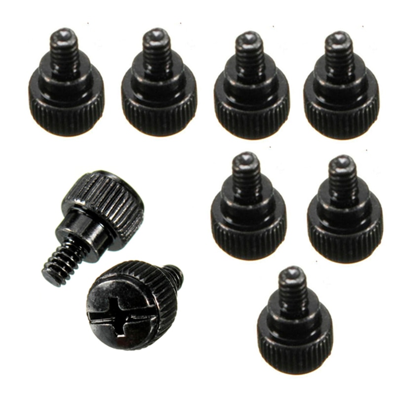 Desktop PC Computer Case Cooling Fan Thumbscrews 6-32 Thumb Screw Metal 10PCS