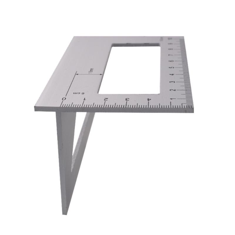 Multi-function 45/90 Degree Gauge Right Angle Ruler Measuring Portable Woodworking Protractor Combination Square Ruler