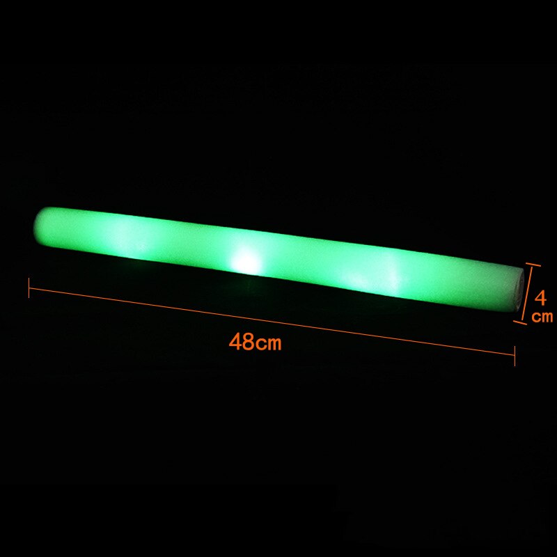 8/16/50Pcs Bâton De Mousse LED Batterie Bâton Lumineux Coloré RVB CONDUIT Lueur Lumière Fournitures De Décoration De Fête