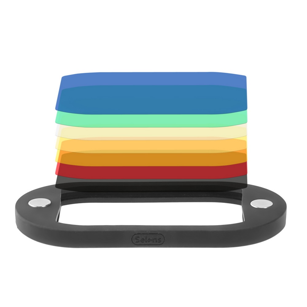 Juego de accesorios de Flash magnético Selens, filtros de 7 colores, rejillas panal, esféricas de rebote, empuñadura Snoot, modificador de iluminación para Speedlite