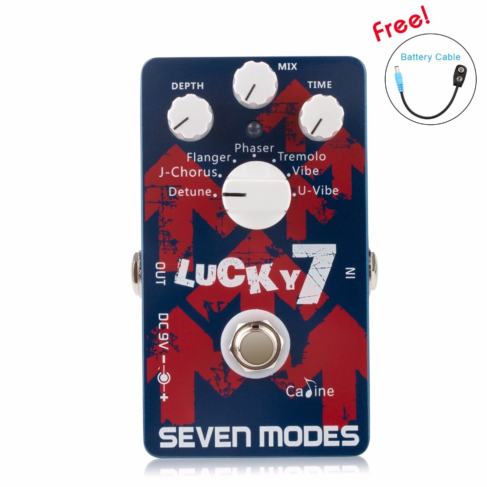 Caline cp -38 syv moduser gitarpedaler gitar heldig 7 pedal digital krets med aluminiumslegeringshus true bypass