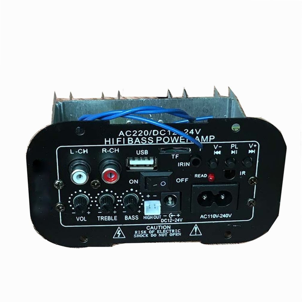 Multi-Functional Car Bluetooth Amplifier HiFi Bass Power AMP Stereo Digital Amplifier USB TF Remote For Car Home Accessories