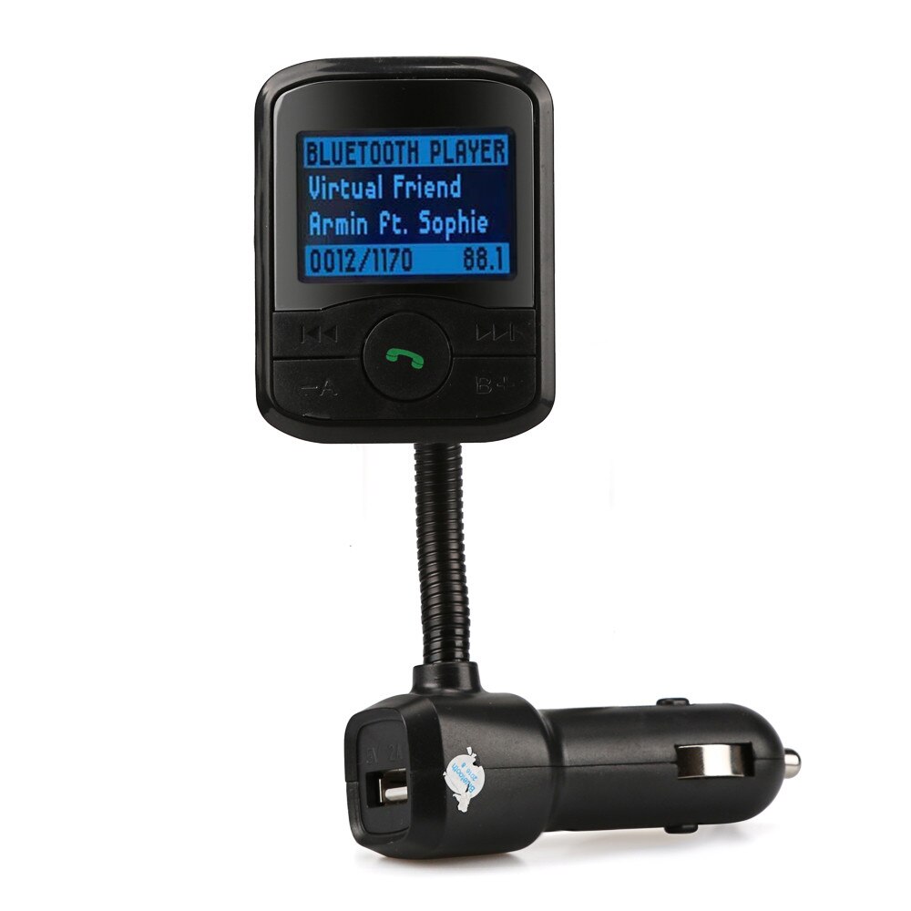 LCD Car Kit MP3 Bluetooth Player FM Transmitter Modulator SD MMC USB Remote USB charging port TF card USBdisk Radio Calling