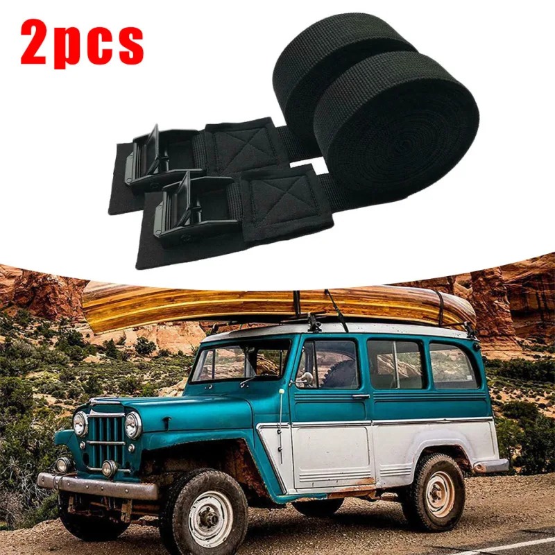 2 pz Nuovo 2/3/4/5 m * 2.5 cm Nero Tie Imbottiture Cinghia Forte Cintura A Cricchetto Borsa per Bagagli Cargo Ancoraggio Con Fibbia In Metallo Dropshipping