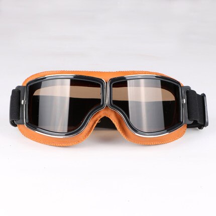 Gafas de cuero de Estilo Vintage para motocicleta, lentes para casco, Jet Retro, novedad: 10