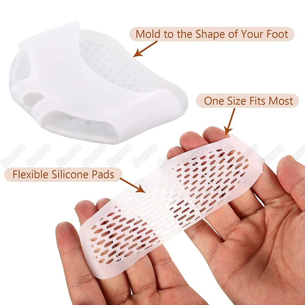 6 paires Silicone avant-pied coussinet pour femmes chaussures à talons hauts pied Blister soins orteils Inserts pied coussin avant-pied soulagement de la douleur Gel coussinet