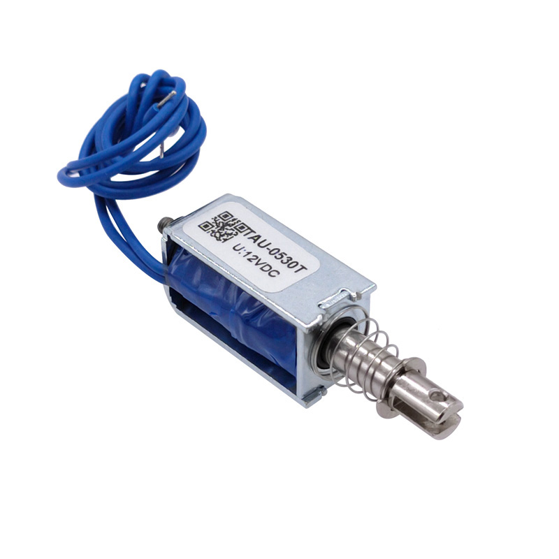 Magnetisk solenoid  dc 6v 12v 24v tryk-og-træk åben ramme elektromagnet tau -0530 tau -0530t holdekraft 700g