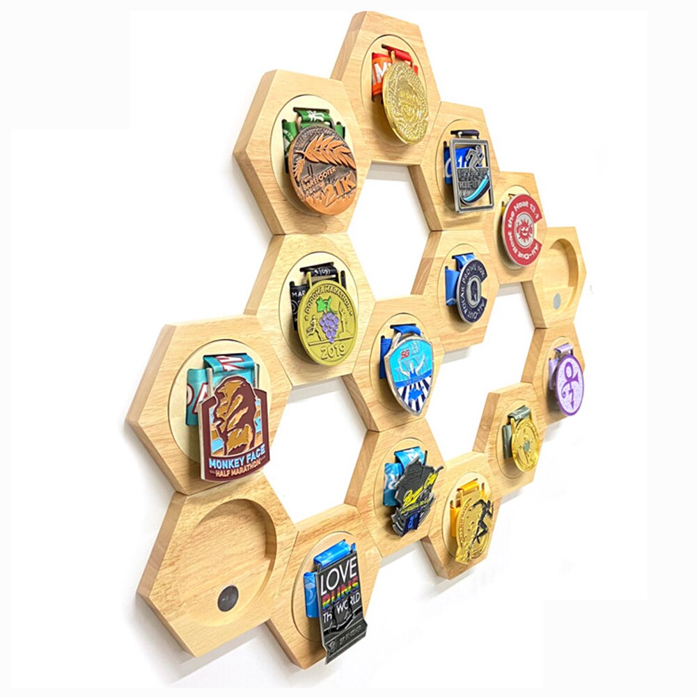 Medals Hanger Display Holder Rack For Sport Medals Wooden Storage Shelves Creatives Wire Medals Holder Home Decor Crafts