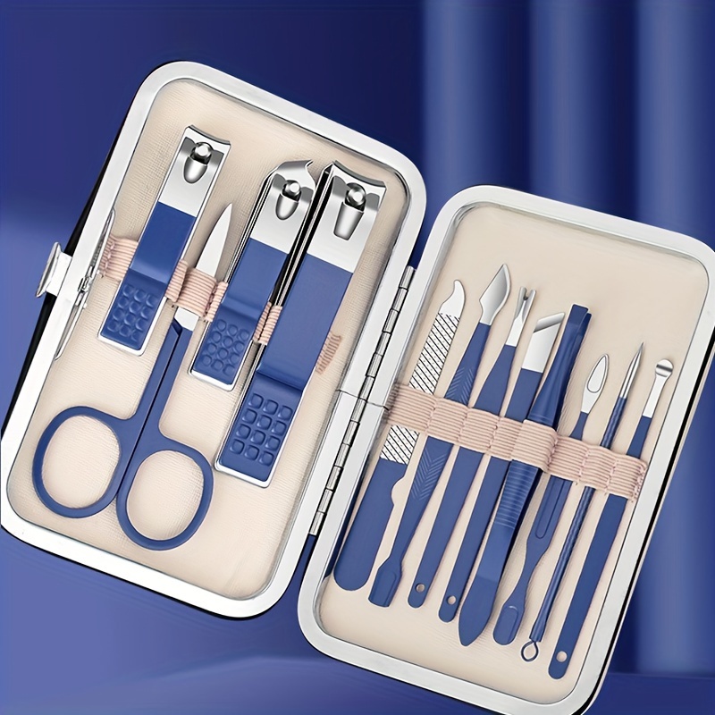 Manicure Set Nagelknipper Pedicure Kit Roestvrijstalen Manicure Kit, Professionele Verzorgingssets, Nagelverzorgingstools Met Reis Ca: Licht Geel