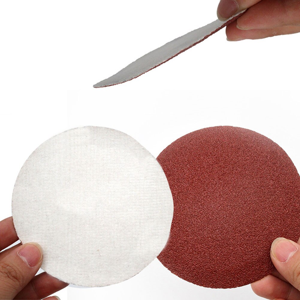 50 stk krogsløjfe tørt rødt sandpapir aluminiumoxid slibende antistatisk polerpapir 400 600 800 1000 1200 kornskive 2/4\\\ "tomme: Brun