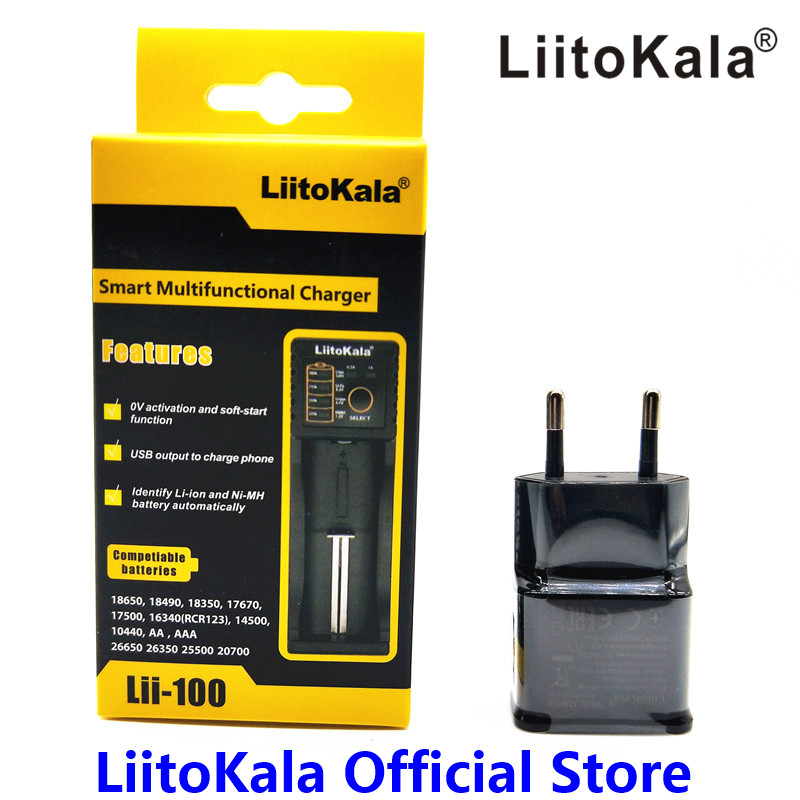 Liitokala lii -500 lii -202 lii -402 lii -pd2 lii -pd4 1.2v 3.7v 3.2v aa / aaa 18650 18350 26650 nimh litiumbatteri smart lader: Lii -100 og  u1