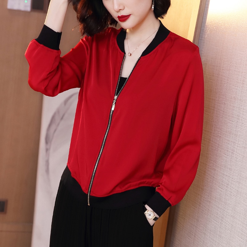 Sommerjakke dame lange armer løse kåper basic jakker bomber tynne dame topper damejakke plus size 5xl klær