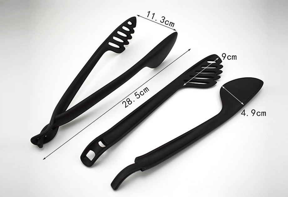 9 zoll Silikon Nylon Nudel Zange Pasta Spaghetti Zange Lebensmittel Clips Edelstahl Griff Kochen Utensilien Küche Zubehör