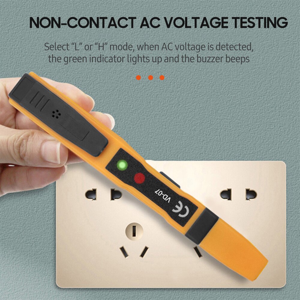 Non-contact AC Voltage Tester Pen AC 70-250V DC 250V Portable NCV Detector Digital AC Voltage Tester Pen Tool