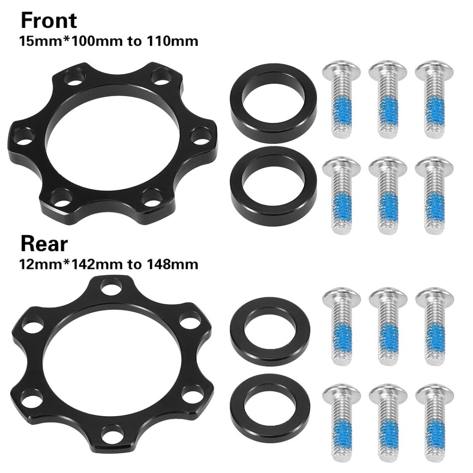 Fiets Hub Fiets Hubs Adapter Voor 100 Mm Conversie 110 Mm Achter Hub 142 Mm Tot 148 Mm Fiets Voor /Achter Boost Hub Converteren Vork: Set