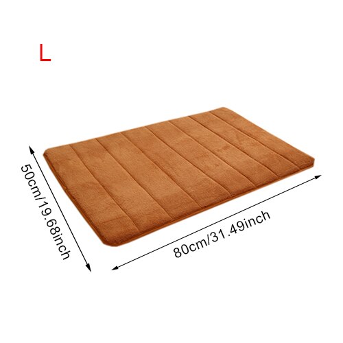 Wasser Absorption Teppich Schlecht matt Schlecht Teppich zottelig Speicher Schaum Tür Boden matt küche Wc Nicht-Unterhose Zubehör Produkte: hell Braun  L