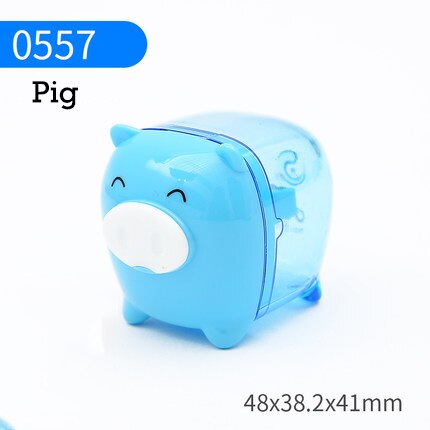 Deli – Mini taille-crayon aiguisé, série d'animaux de compagnie, animaux colorés, Kawaii, trou de 0.8 et 1.2cm plus épais/plus grand, fournitures de bureau: 0557 0.8cm hole