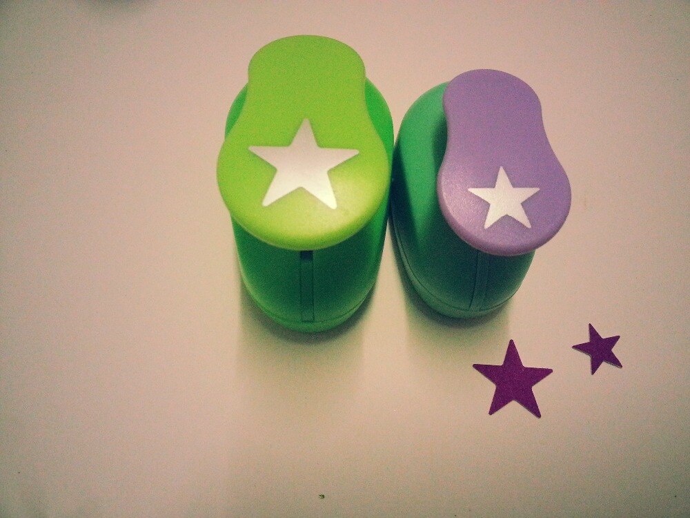 2pcs(2.5cm,1.5cm) star craft punch set eva Punches Crafts Scrapbook school Paper Puncher hole punch