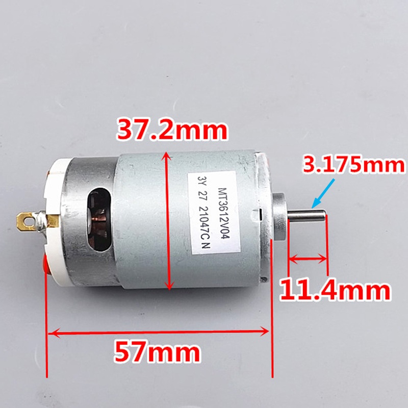1PC DC 12V 24V 550 High Power Motor 3400-6800 RPM Electric Tool Motor