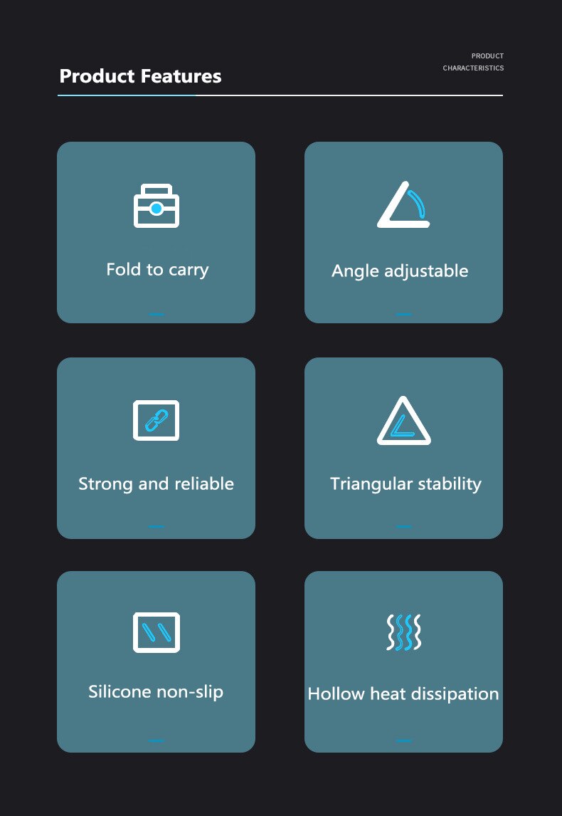 Portable Laptop Stand Aluminium Foldable Macbook Pro Support Adjustable Notebook Holder Tablet Base For PC Computer Accessories