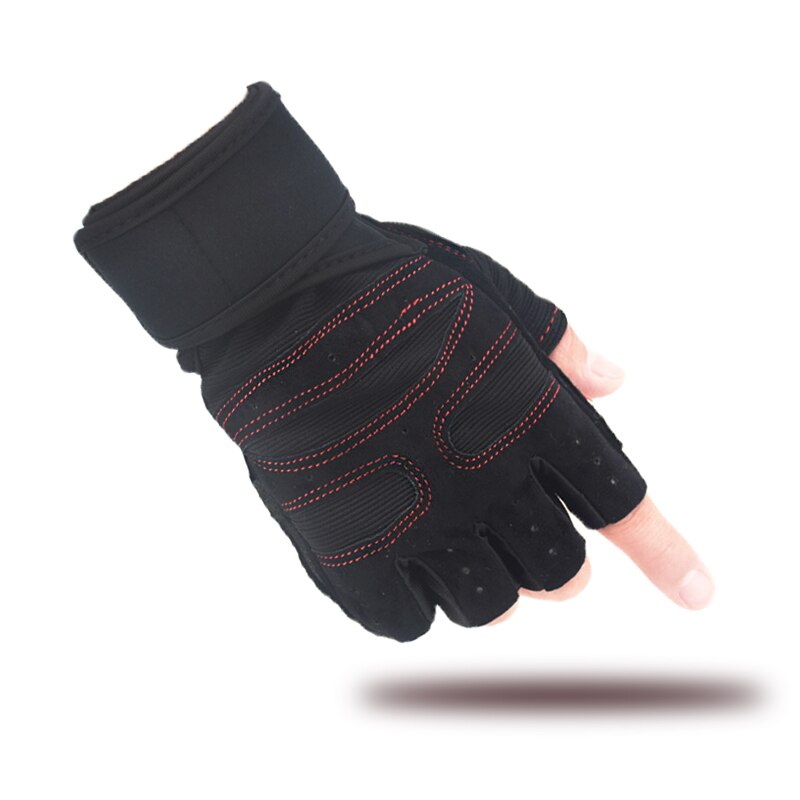 Weightlifting Gloves Men Women Gym Gloves with Wrist Wrap Support Body Building Fitness Exercise Crossfit Half Finger Gloves