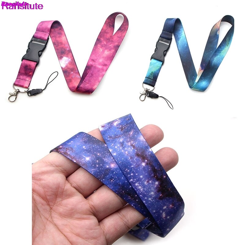 R82 ransitute starry cloud serie mobiltelefon strop hals lanyard nøgle id kort mobiltelefon usb stand lanyard bånd