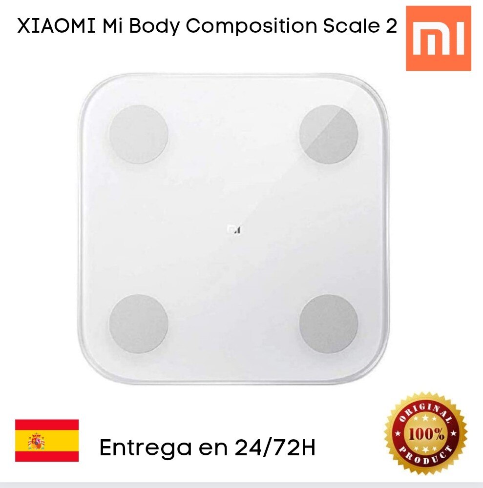 ORIGINAL XIAOMI-Xiaomi Mi Body Composition Scale 2 smart weight Scale White. Original digital scale with Bluetooth 5.0 LED display Compatible with Android, iOs. BMI, bisceral fat, bone mass. APP MiFit