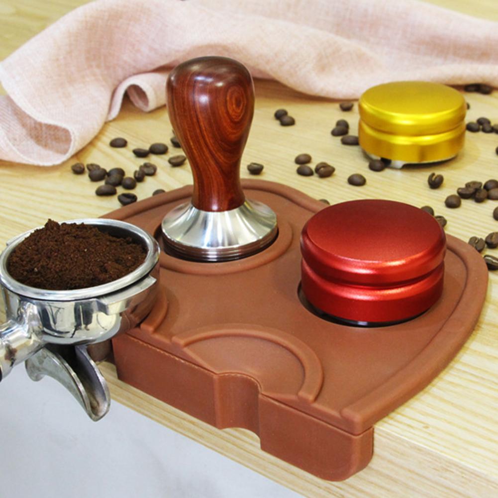 Koffie Tamper Mat Anti-Slip Draagbare Siliconen Espresso Latte Art Barista Koffie Mat Voor Keuken Koffie Tamper Mat